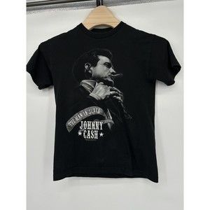 JOHNNY‎ CASH The Man in Black Country Rock T Shirt Black Size Large no tag